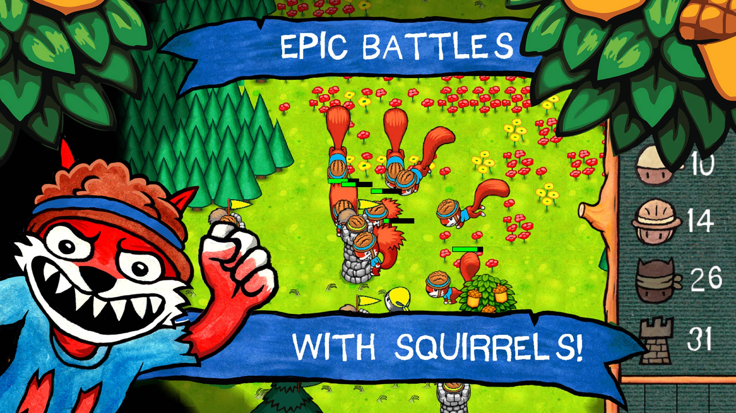 SquirrelWarz gameplay